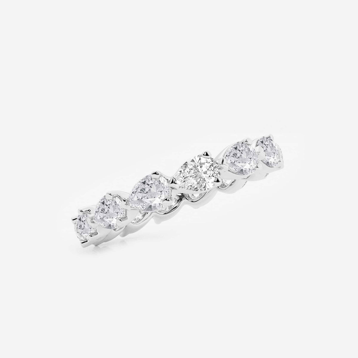 GWA044 - Additional Image 1 for  2 ctw Floating Pear Lab Grown Diamond Eternity Band - 2.8mm Width