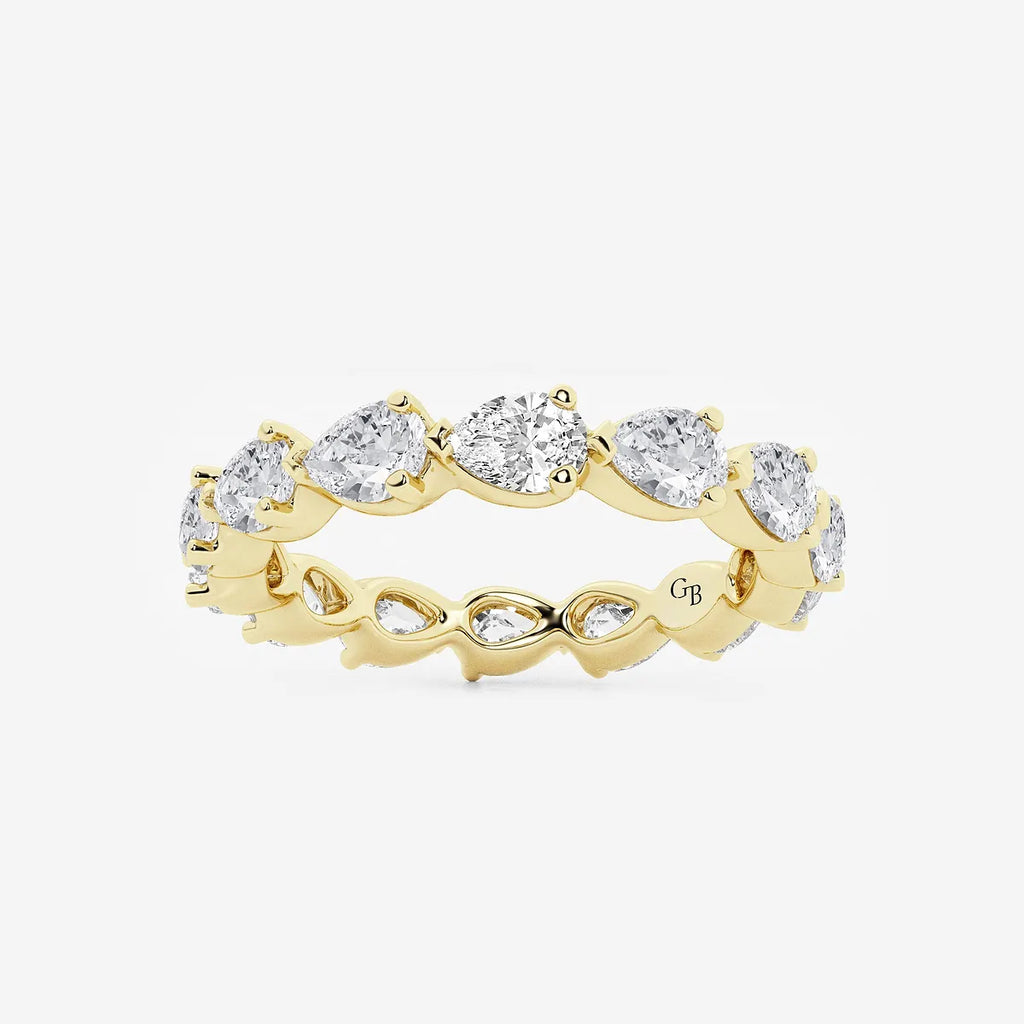 GWA044 - product video for 2 ctw Floating Pear Lab Grown Diamond Eternity Band - 2.8mm Width