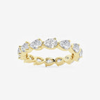 GWA044 - product video for 2 ctw Floating Pear Lab Grown Diamond Eternity Band - 2.8mm Width