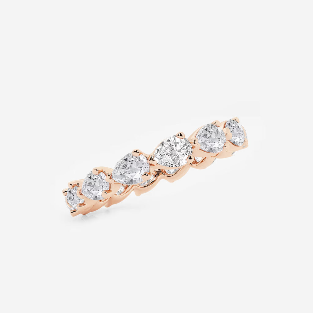 GWA044 - Additional Image 1 for  2 ctw Floating Pear Lab Grown Diamond Eternity Band - 2.8mm Width