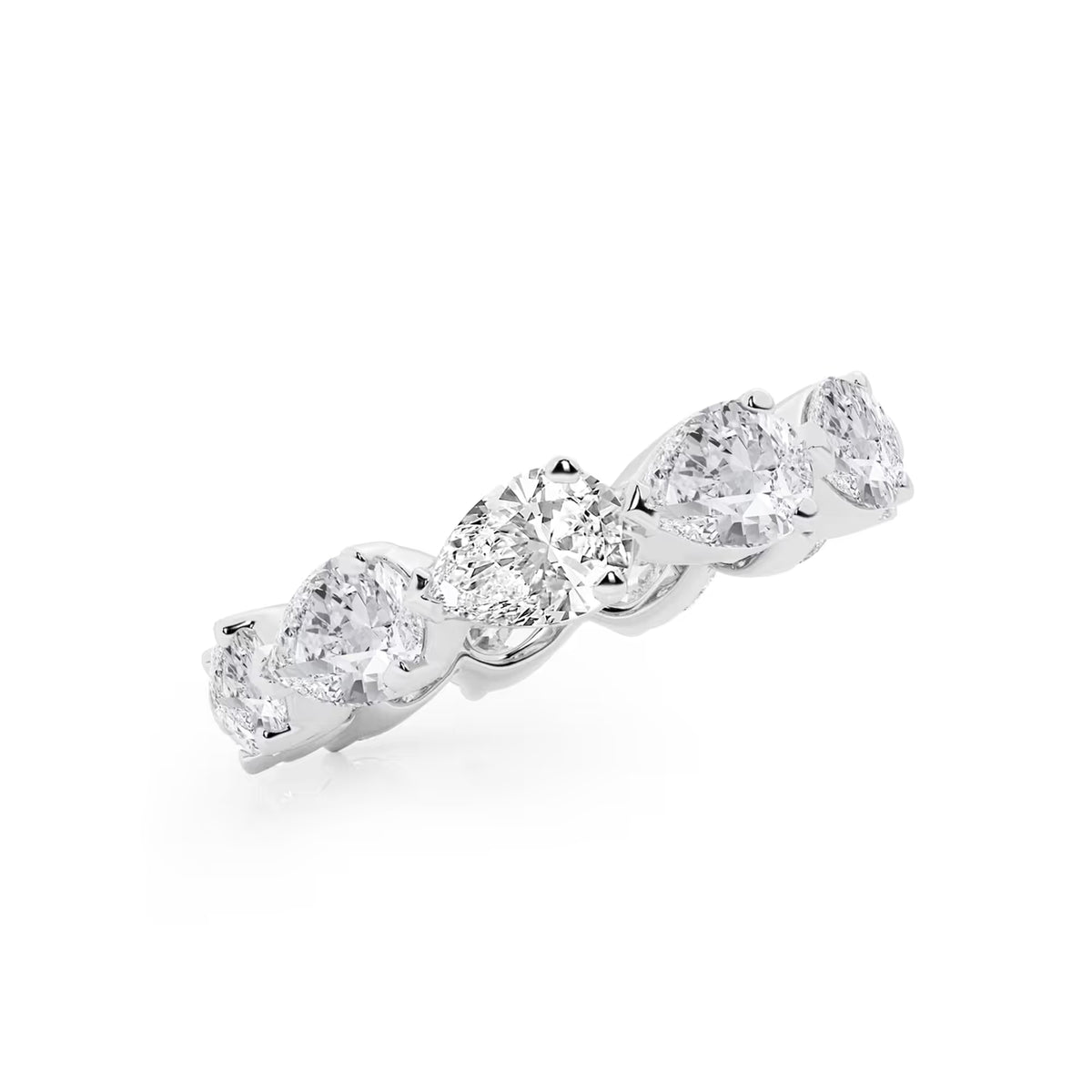 GWA044 - Additional Image 1 for  4 ctw Floating Pear Lab Grown Diamond Eternity Band - 3.77mm Width