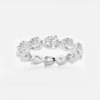 GWA044 - product video for 3 ctw Floating Pear Lab Grown Diamond Eternity Band - 3.4mm Width