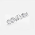 GWA044 - Additional Image 1 for  3 ctw Floating Pear Lab Grown Diamond Eternity Band - 3.4mm Width