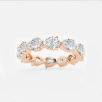 GWA044 - product video for 3 ctw Floating Pear Lab Grown Diamond Eternity Band - 3.4mm Width