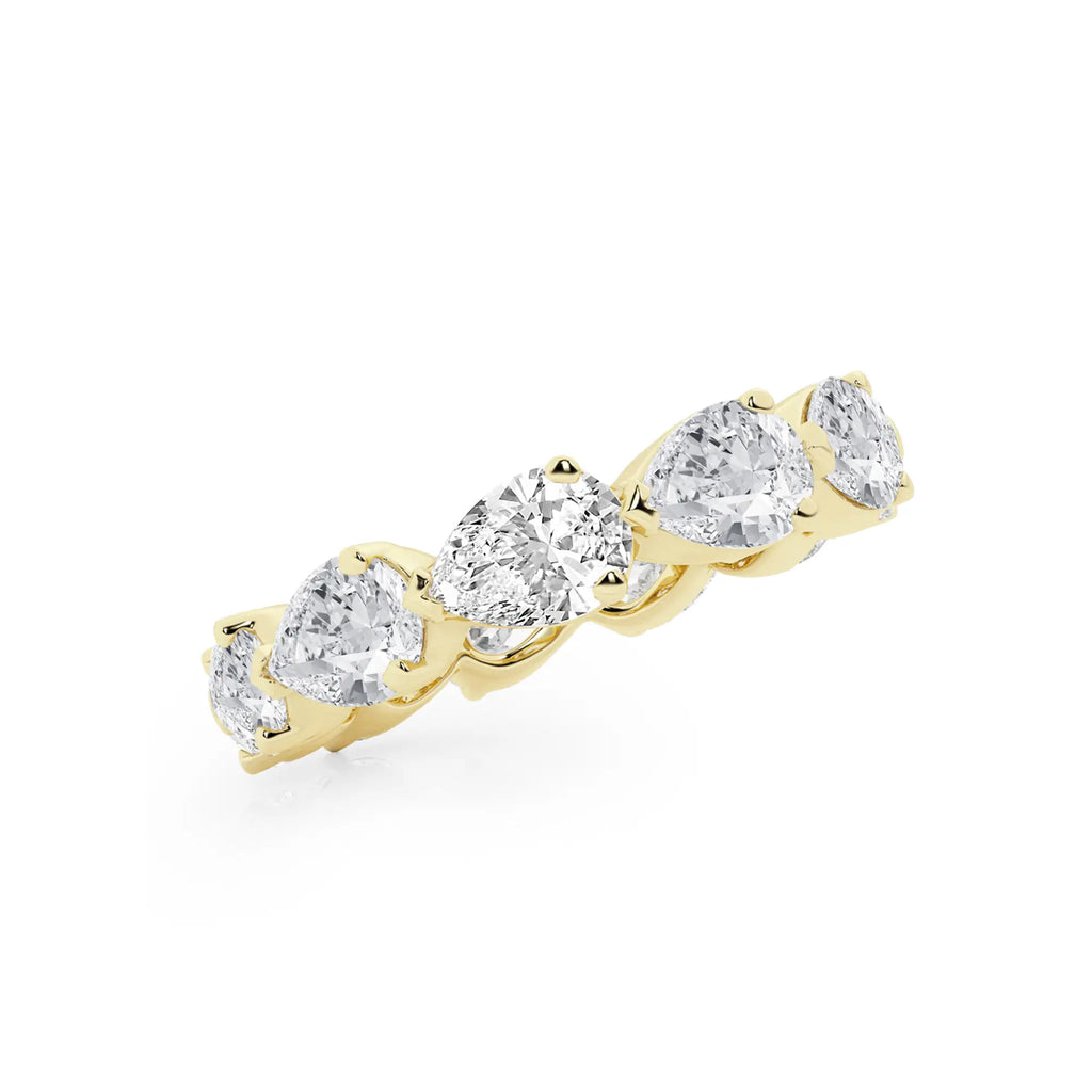 GWA044 - Additional Image 1 for  4 ctw Floating Pear Lab Grown Diamond Eternity Band - 3.8mm Width