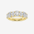 GWA045 - product video for 3 ctw Emerald and Oval Lab Grown Diamond Seven-Stone Alternating Wedding Band