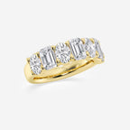 GWA045 - Additional Image 1 for  3 ctw Emerald and Oval Lab Grown Diamond Seven-Stone Alternating Wedding Band