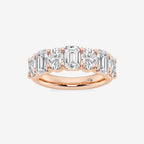 GWA045 - product video for 3 ctw Emerald and Oval Lab Grown Diamond Seven-Stone Alternating Wedding Band