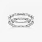 GWA047 - 1/4 ctw Round Lab Grown Diamond Double Row Ring Enhancer