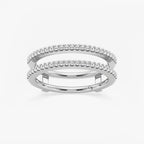 GWA047 - product video for 1/4 ctw Round Lab Grown Diamond Double Row Ring Enhancer