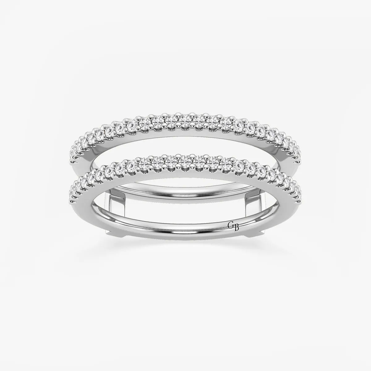 GWA047 - product video for 1/4 ctw Round Lab Grown Diamond Double Row Ring Enhancer