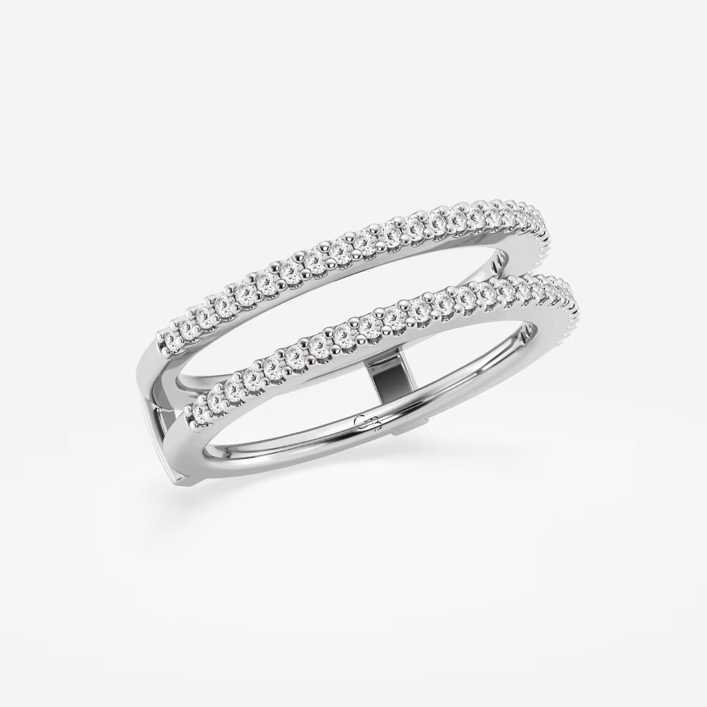 GWA047 - Additional Image 1 for  1/4 ctw Round Lab Grown Diamond Double Row Ring Enhancer