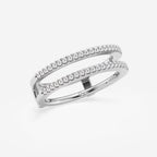 GWA047 - Additional Image 1 for  1/4 ctw Round Lab Grown Diamond Double Row Ring Enhancer