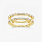 GWA047 - product video for 1/4 ctw Round Lab Grown Diamond Double Row Ring Enhancer