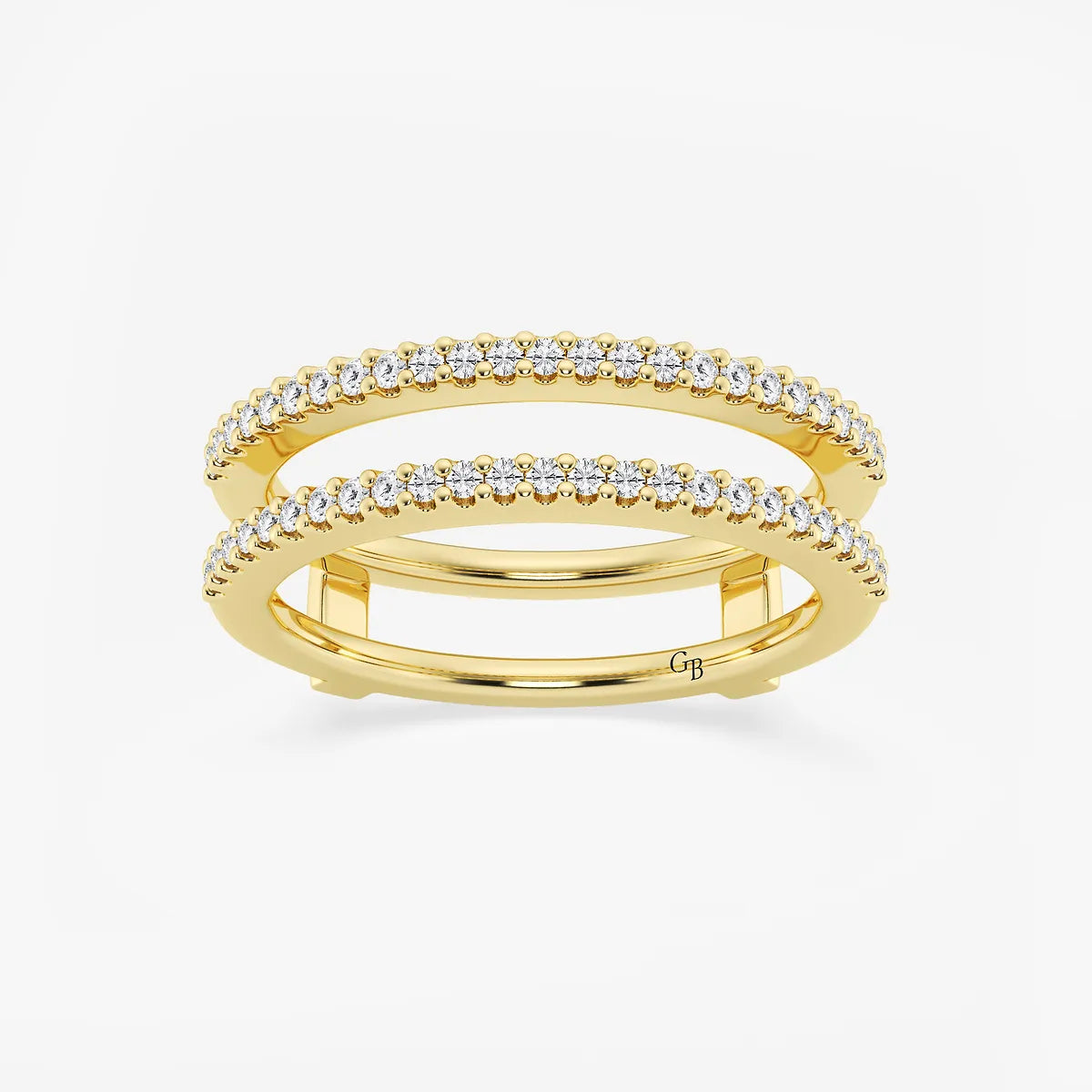 GWA047 - product video for 1/4 ctw Round Lab Grown Diamond Double Row Ring Enhancer