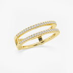GWA047 - Additional Image 1 for  1/4 ctw Round Lab Grown Diamond Double Row Ring Enhancer