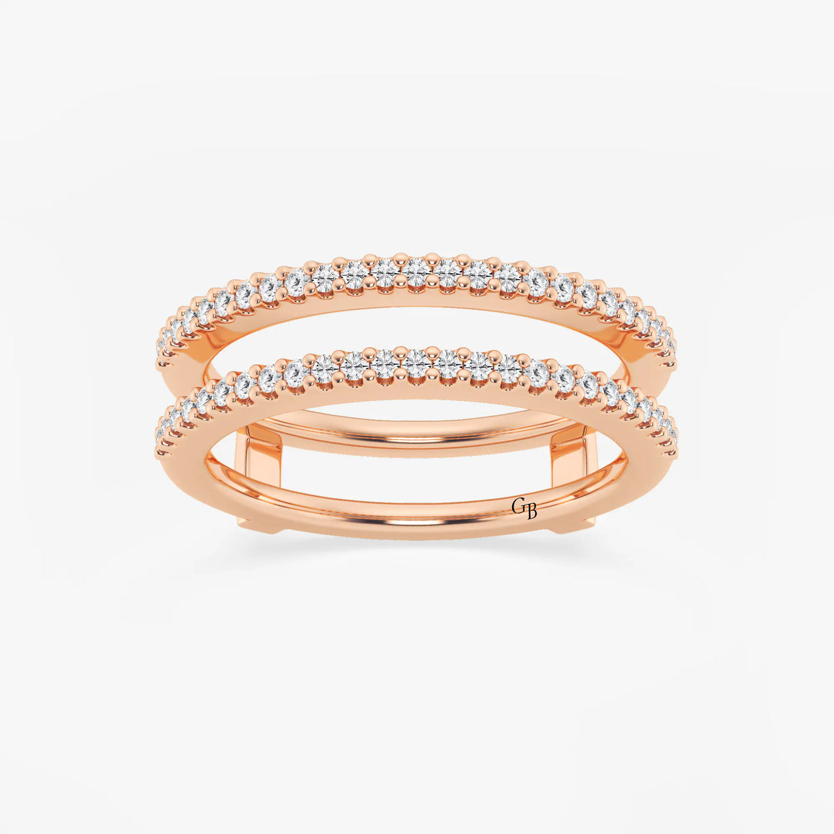 GWA047 - 1/4 ctw Round Lab Grown Diamond Double Row Ring Enhancer