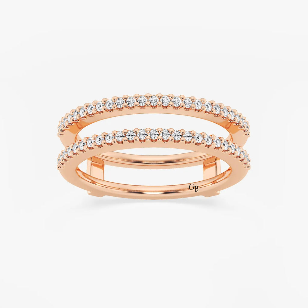 GWA047 - product video for 1/4 ctw Round Lab Grown Diamond Double Row Ring Enhancer