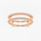 GWA047 - product video for 1/4 ctw Round Lab Grown Diamond Double Row Ring Enhancer