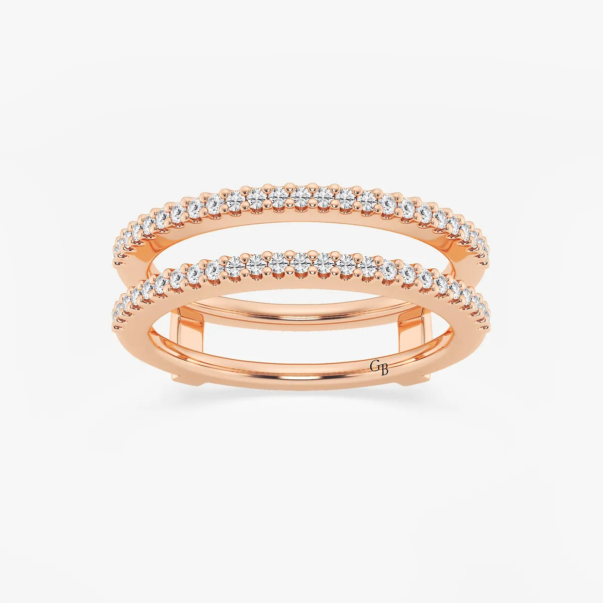 GWA047 - product video for 1/4 ctw Round Lab Grown Diamond Double Row Ring Enhancer
