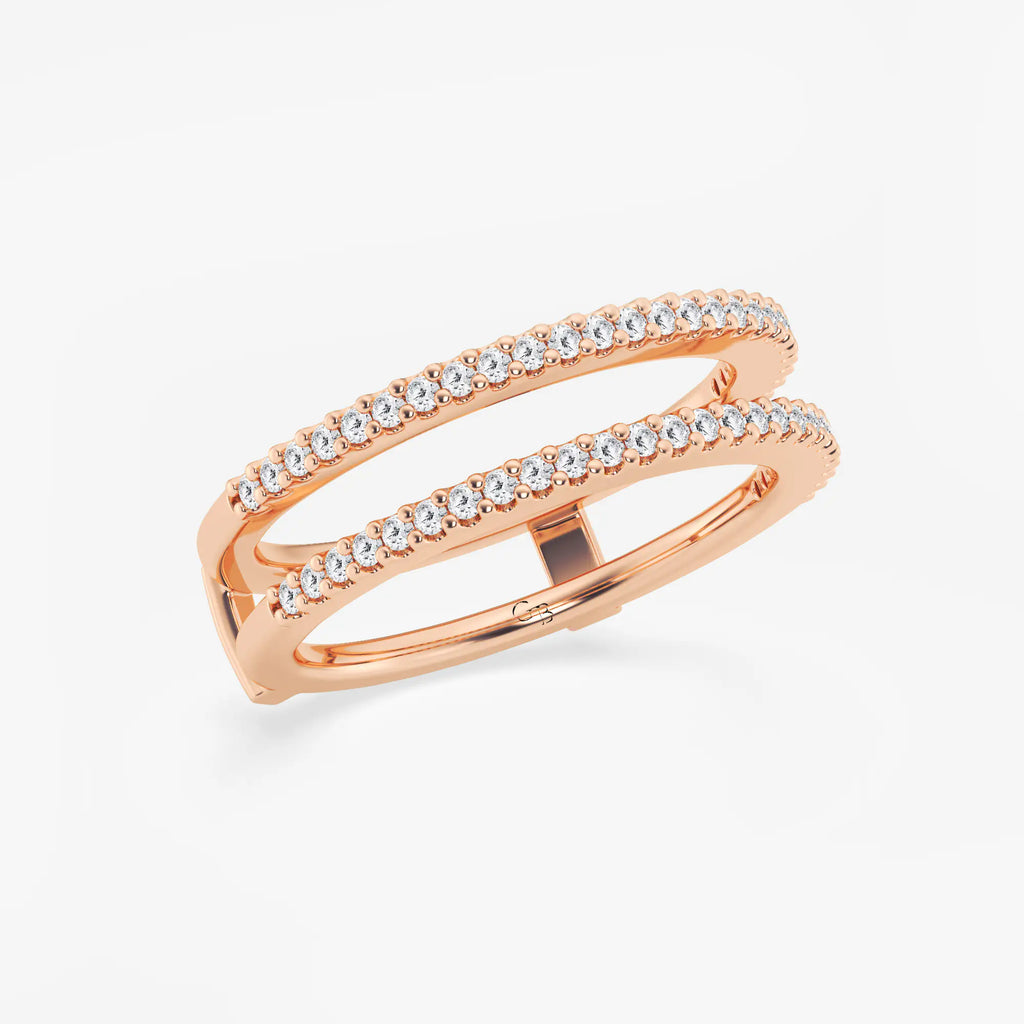 GWA047 - Additional Image 1 for  1/4 ctw Round Lab Grown Diamond Double Row Ring Enhancer