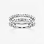 GWA047 - product video for 3/4 ctw Round Lab Grown Diamond Double Row Ring Enhancer