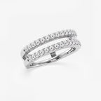 GWA047 - Additional Image 1 for  3/4 ctw Round Lab Grown Diamond Double Row Ring Enhancer