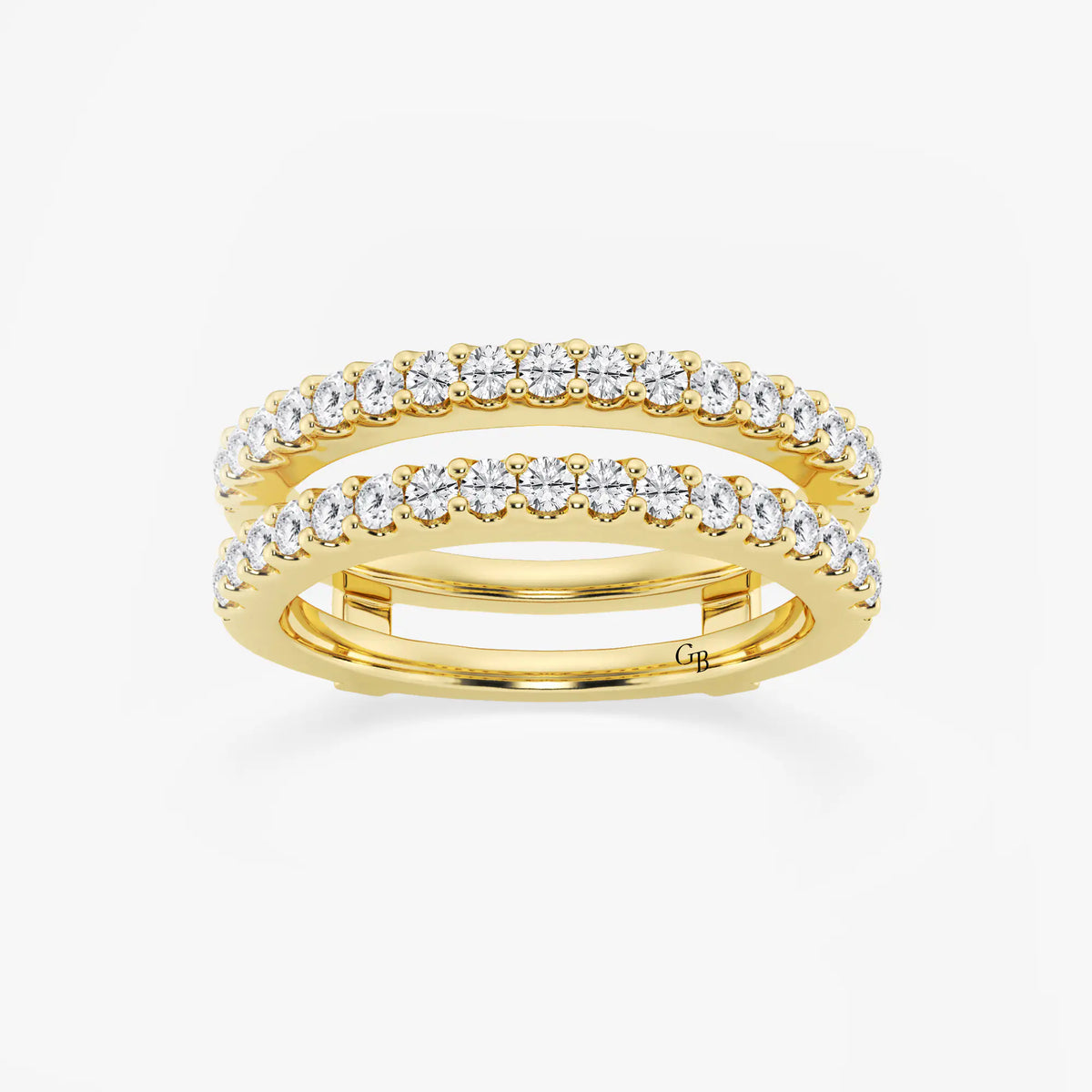 GWA047 - 3/4 ctw Round Lab Grown Diamond Double Row Ring Enhancer