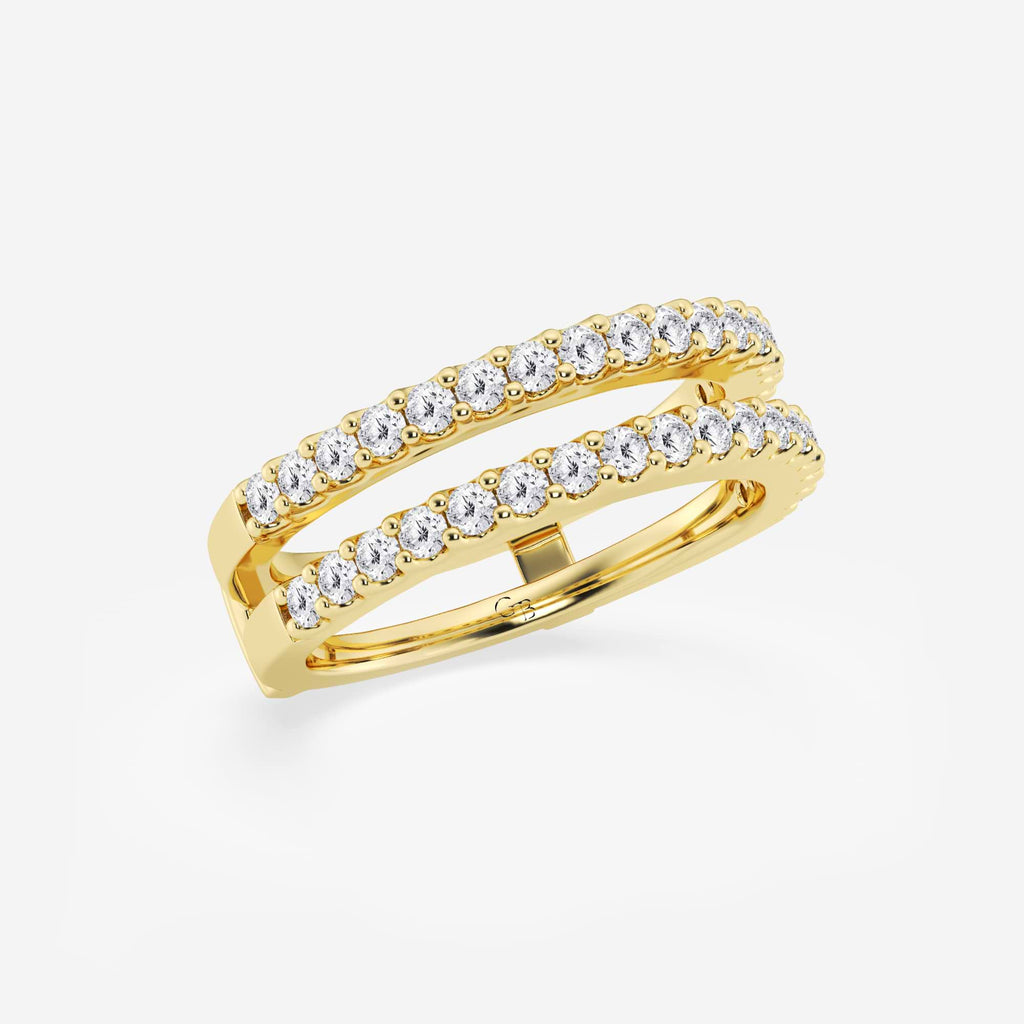 GWA047 - Additional Image 1 for  3/4 ctw Round Lab Grown Diamond Double Row Ring Enhancer
