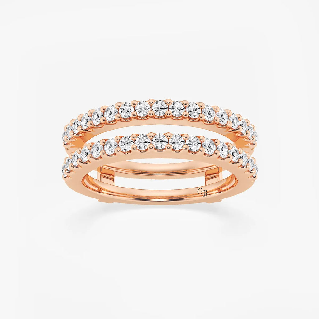 GWA047 - product video for 3/4 ctw Round Lab Grown Diamond Double Row Ring Enhancer