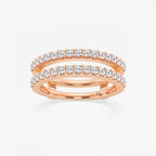 GWA047 - product video for 3/4 ctw Round Lab Grown Diamond Double Row Ring Enhancer