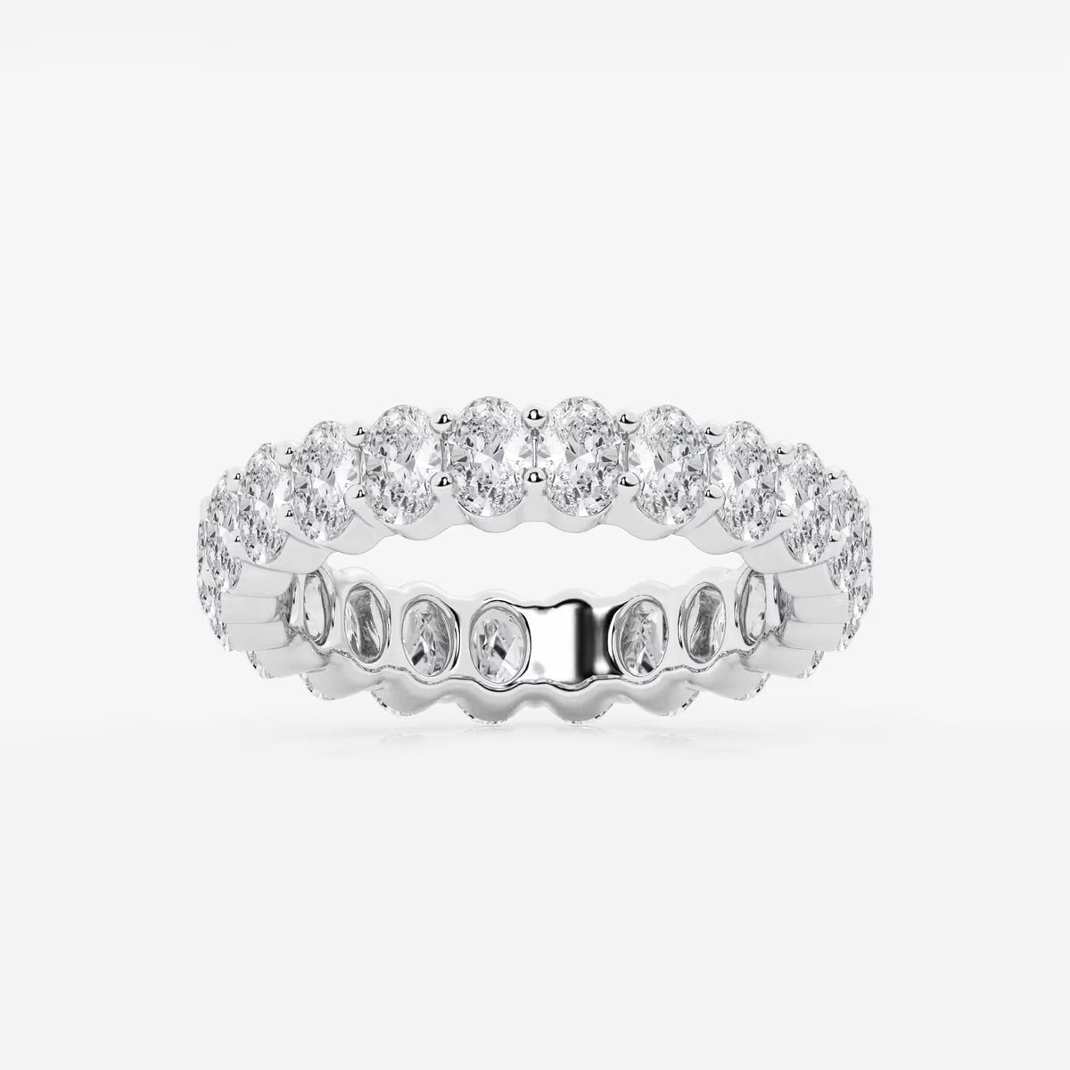 GWA048 - 2 2/3 ctw Oval Lab Grown Diamond Eternity Band - 4.2mm Width