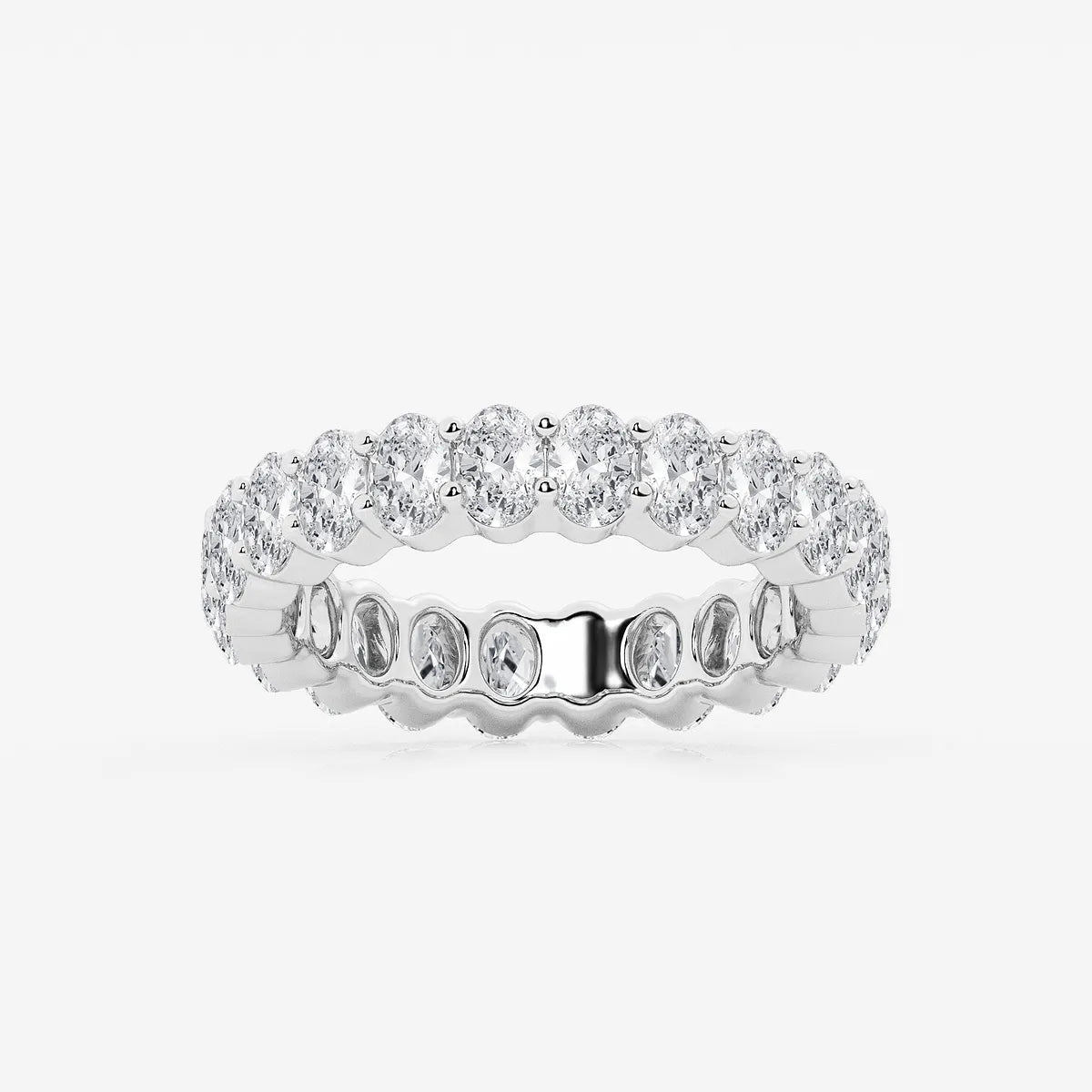 GWA048 - product video for 2 2/3 ctw Oval Lab Grown Diamond Eternity Band - 4.2mm Width