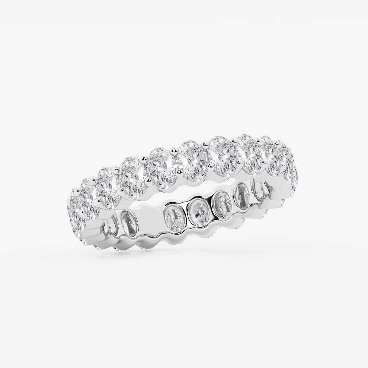 GWA048 - Additional Image 1 for  2 2/3 ctw Oval Lab Grown Diamond Eternity Band - 4.2mm Width