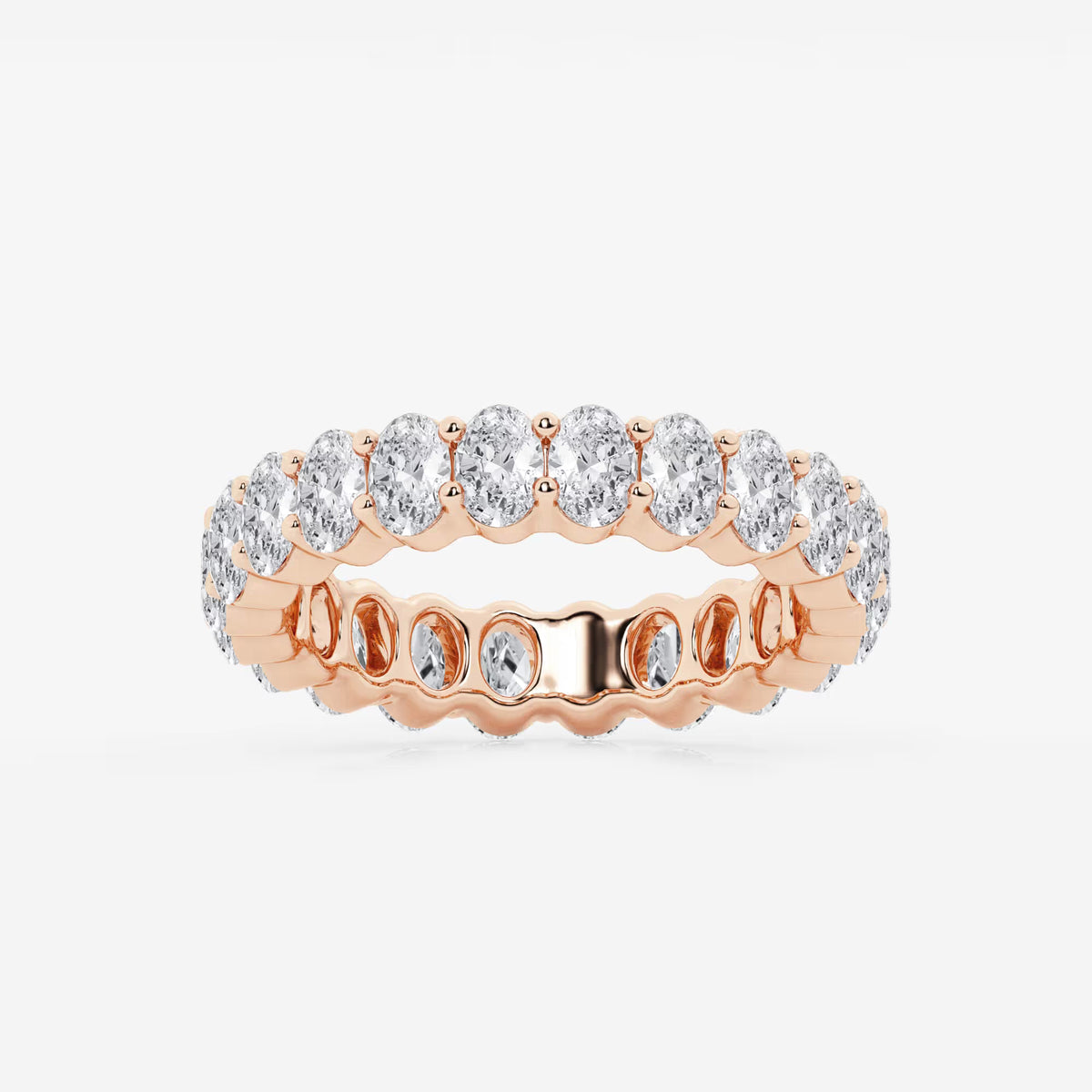 GWA048 - 2 2/3 ctw Oval Lab Grown Diamond Eternity Band - 4.2mm Width