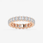 GWA048 - product video for 2 2/3 ctw Oval Lab Grown Diamond Eternity Band - 4.2mm Width