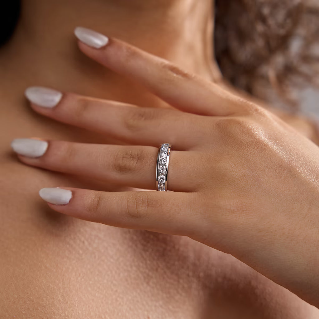 GWA049 - 1 1/2 ctw Round Lab Grown Diamond Wedding Band