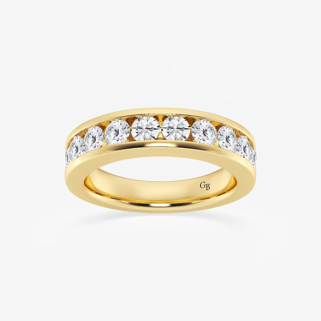 GWA049 - 1 1/2 ctw Round Lab Grown Diamond Wedding Band