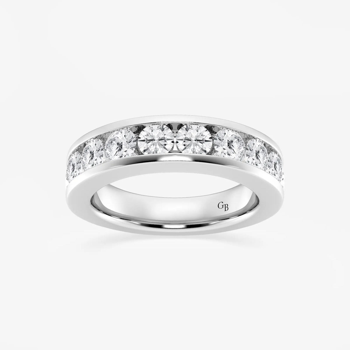 GWA049 - 2 ctw Round Lab Grown Diamond Wedding Band