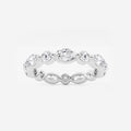 GWA050 - 2 ctw Marquise and Round Lab Grown Diamond Floating Eternity Band - 3mm Width