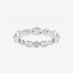 GWA050 - product video for 2 ctw Marquise and Round Lab Grown Diamond Floating Eternity Band - 3mm Width