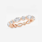 GWA050 - Additional Image 1 for  2 ctw Marquise and Round Lab Grown Diamond Floating Eternity Band - 3mm Width