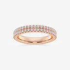 GWA052 - product video for 1 ctw Round Lab Grown Diamond Petite Two Row Micro Pave Eternity Band - 3.1mm Width