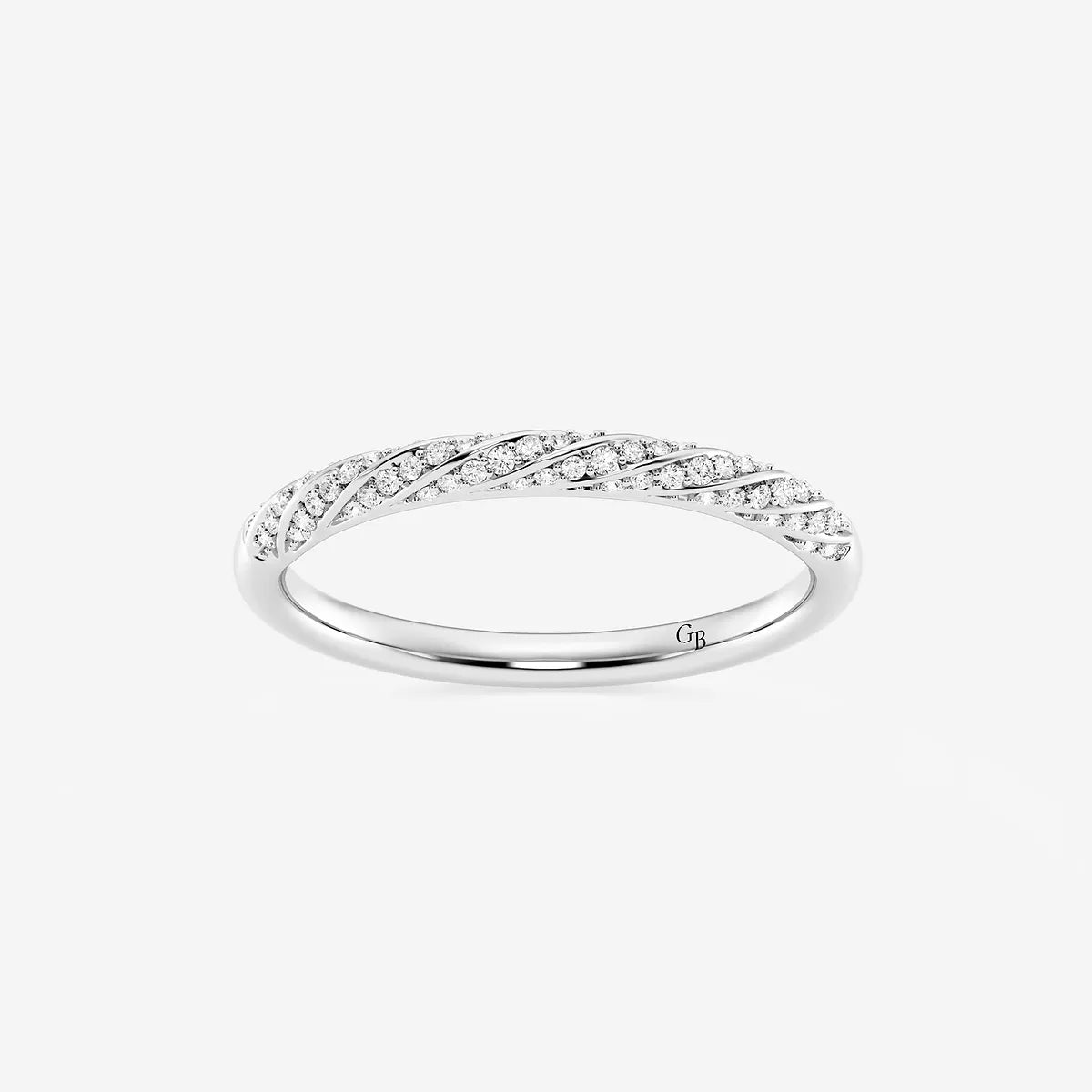 GWA053 - product video for 1/5 ctw Round Lab Grown Diamond Twist Wedding Band
