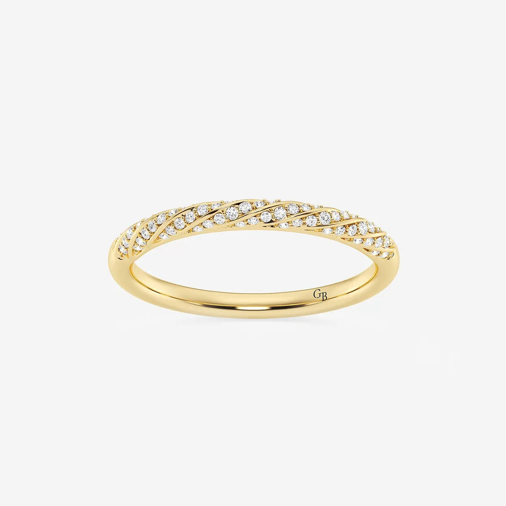 GWA053 - product video for 1/5 ctw Round Lab Grown Diamond Twist Wedding Band