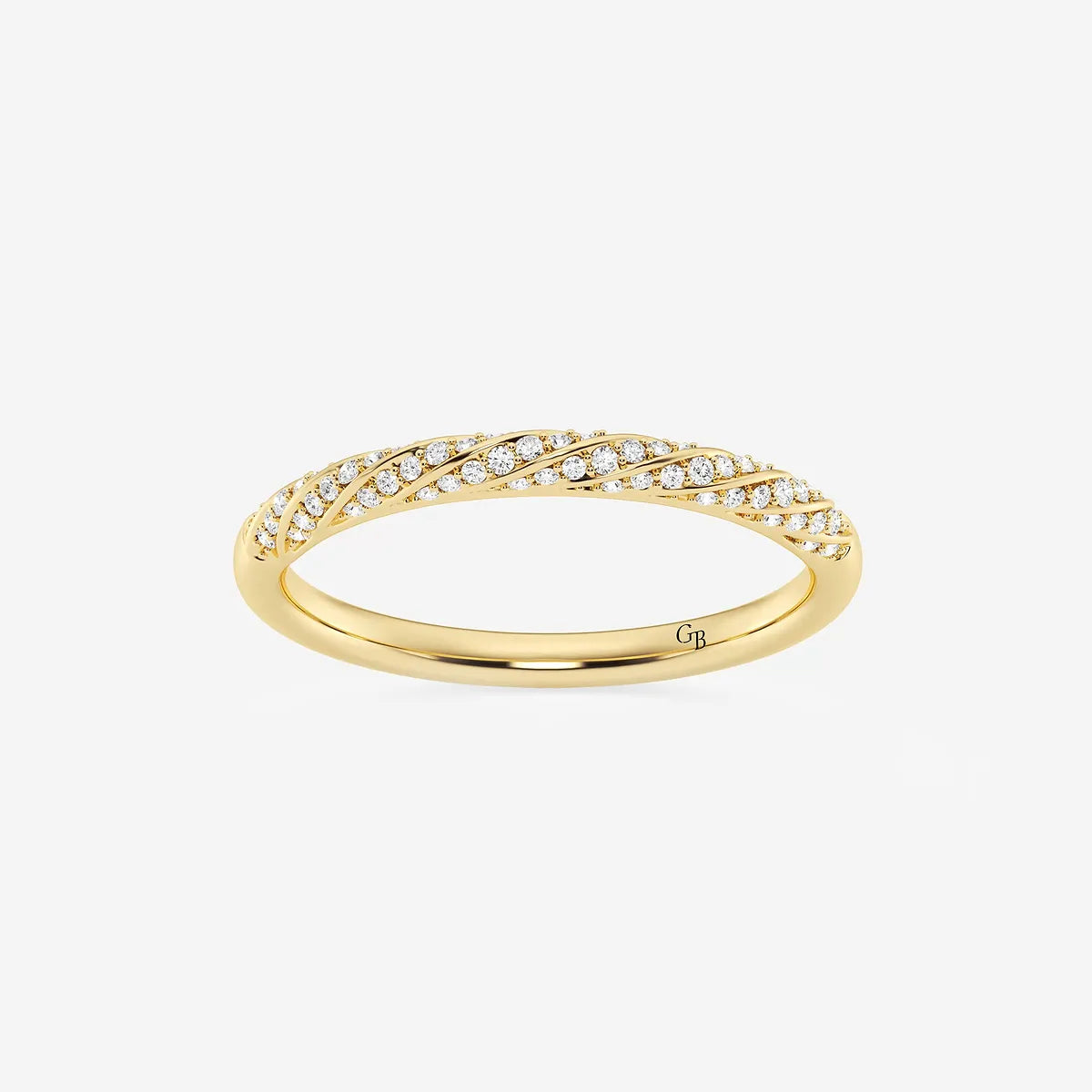 GWA053 - product video for 1/5 ctw Round Lab Grown Diamond Twist Wedding Band