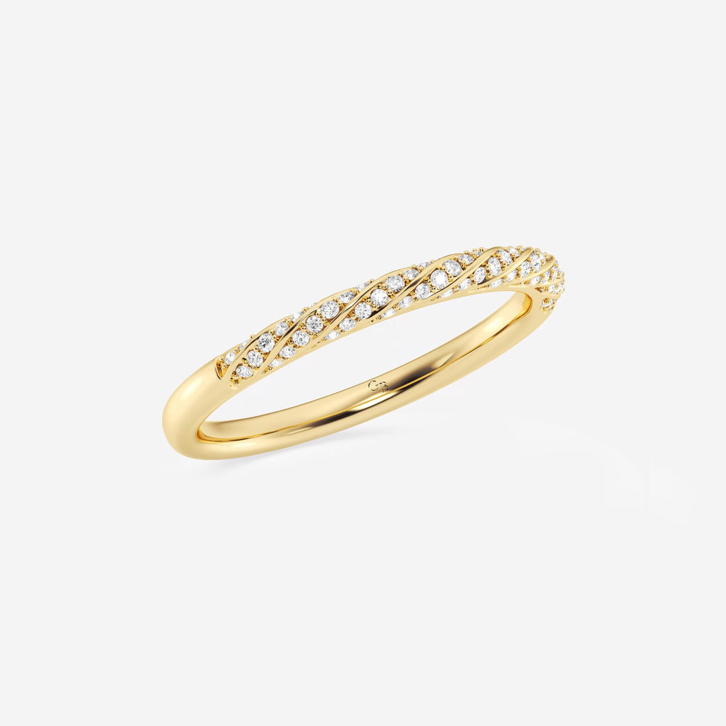 GWA053 - Additional Image 1 for  1/5 ctw Round Lab Grown Diamond Twist Wedding Band