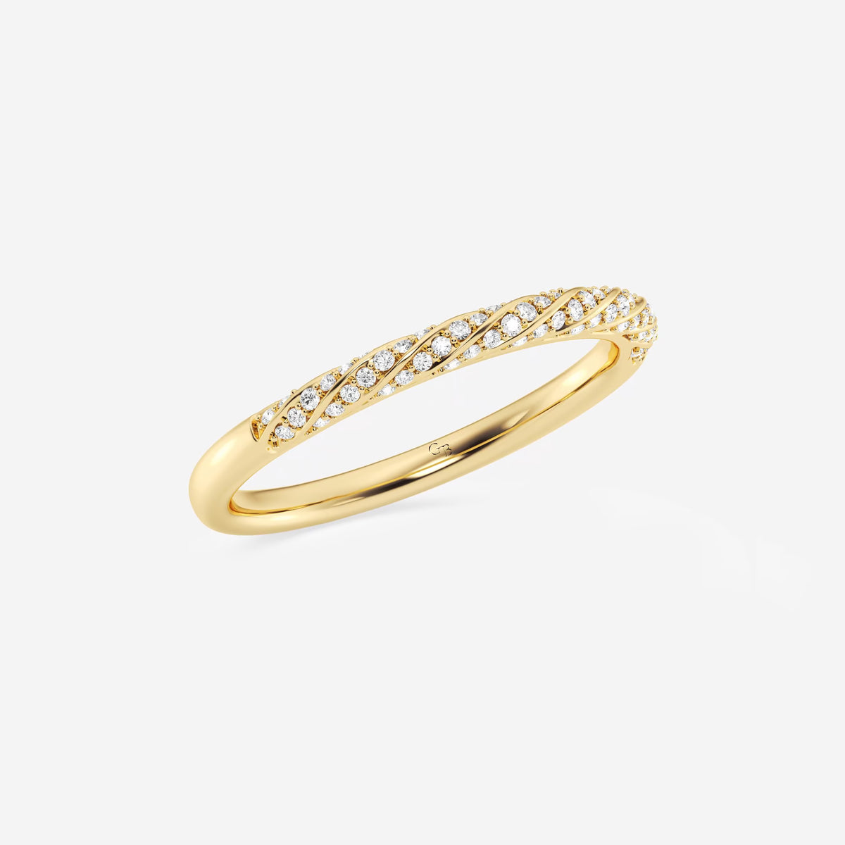 GWA053 - Additional Image 1 for  1/5 ctw Round Lab Grown Diamond Twist Wedding Band