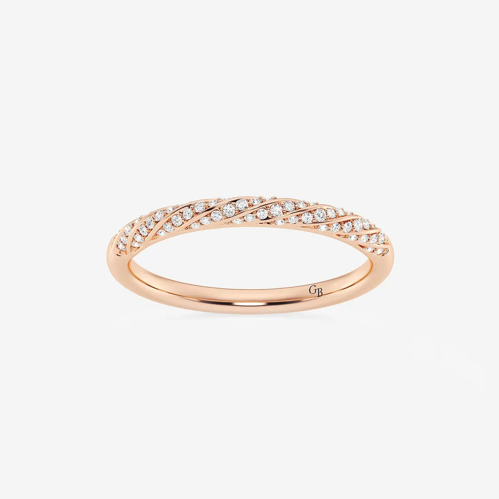 GWA053 - product video for 1/5 ctw Round Lab Grown Diamond Twist Wedding Band