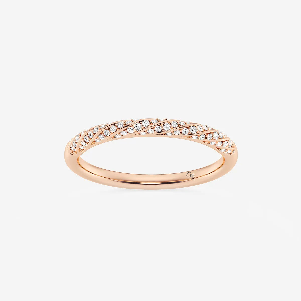 GWA053 - product video for 1/5 ctw Round Lab Grown Diamond Twist Wedding Band